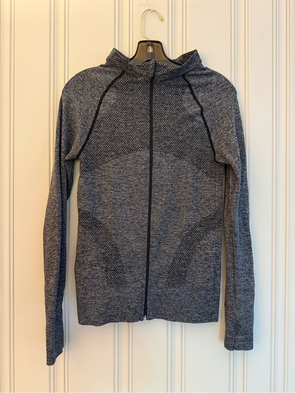Women’s Gray Full-Zip Utility Jacket with Hood